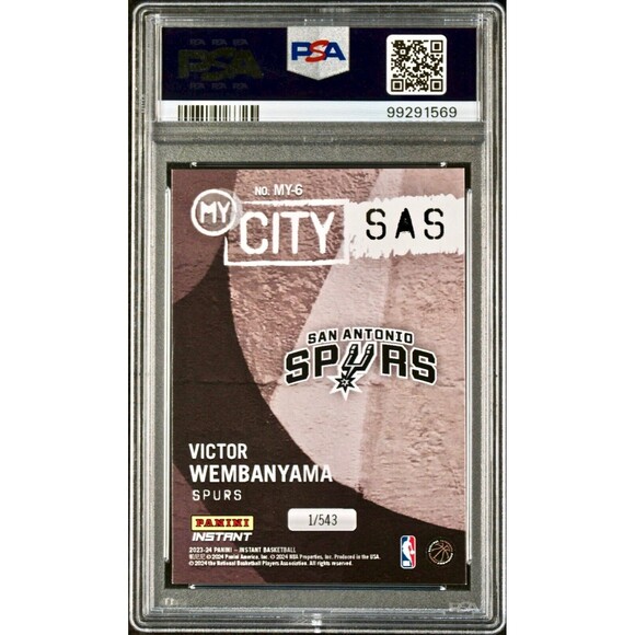 Victor Wembanyama 2023 Panini MyCity Rookie NBA #MY-6 Card PSA 9 Mint - Picture 2 of 2